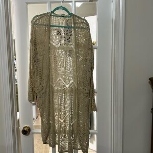 Long Open Front Knit Sweater